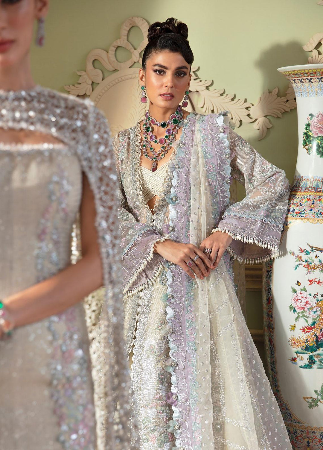 Joie De Vivre By Republic WomensWear Embroidered  Suits Unstitched 3 Piece RW23JD D-4 - Wedding Collection