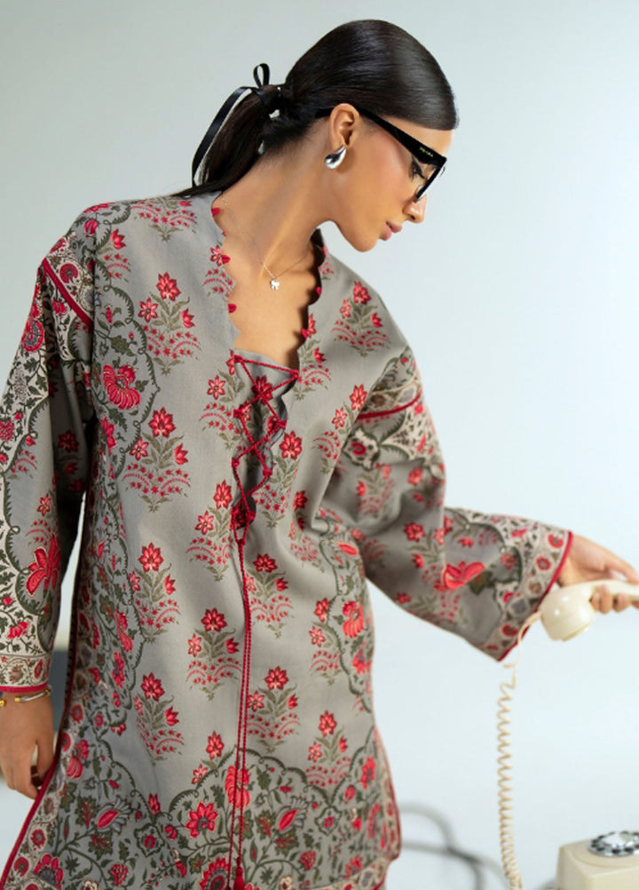 Joolie Prints by Saira Rizwan Printed Cambric Suits Unstitched 3 Piece SR25JP JPU25-03 Silver Lining - Summer Collection