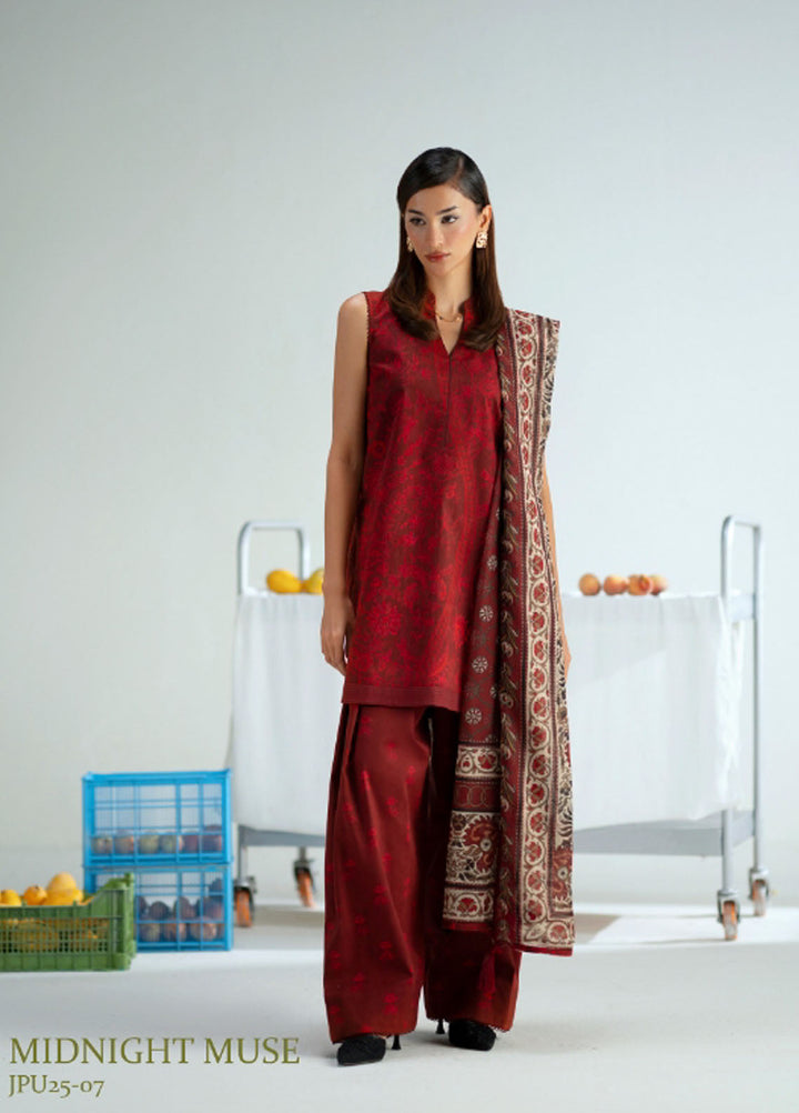 Joolie Prints by Saira Rizwan Printed Cambric Suits Unstitched 3 Piece SR25JP JPU25-07 Midnight Muse - Summer Collection