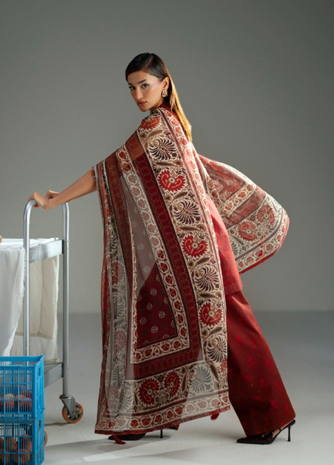 Joolie Prints by Saira Rizwan Printed Cambric Suits Unstitched 3 Piece SR25JP JPU25-07 Midnight Muse - Summer Collection