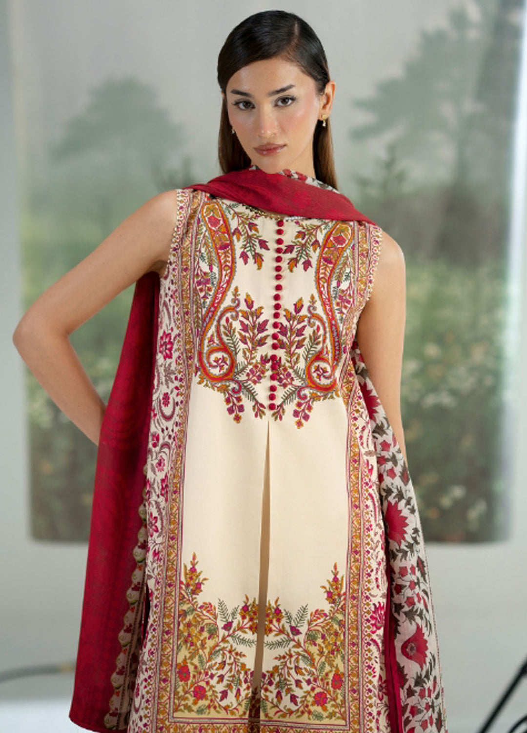 Joolie Prints by Saira Rizwan Printed Cambric Suits Unstitched 3 Piece SR25JP JPU25-08 Sunday Stroll - Summer Collection