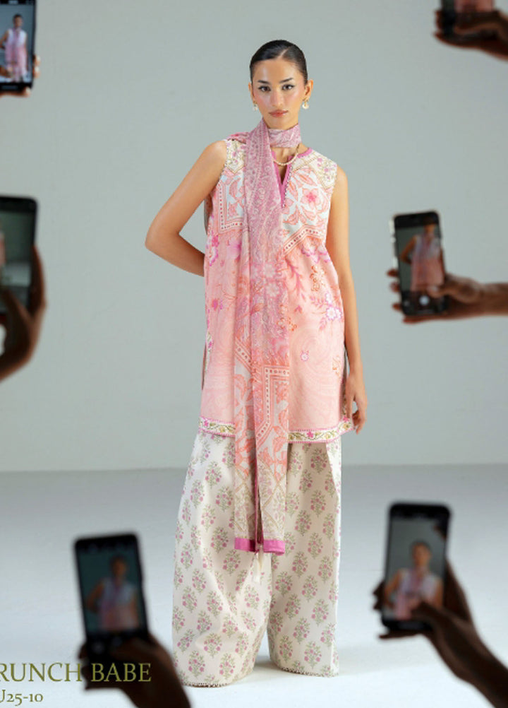 Joolie Prints by Saira Rizwan Printed Cambric Suits Unstitched 3 Piece SR25JP JPU25-10 Brunch Babe - Summer Collection