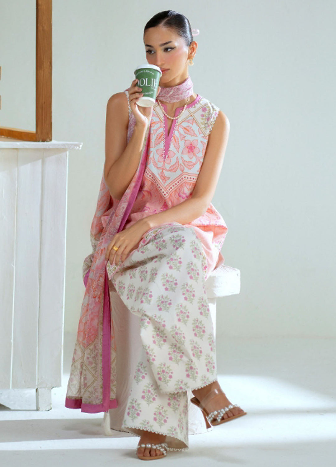 Joolie Prints by Saira Rizwan Printed Cambric Suits Unstitched 3 Piece SR25JP JPU25-10 Brunch Babe - Summer Collection