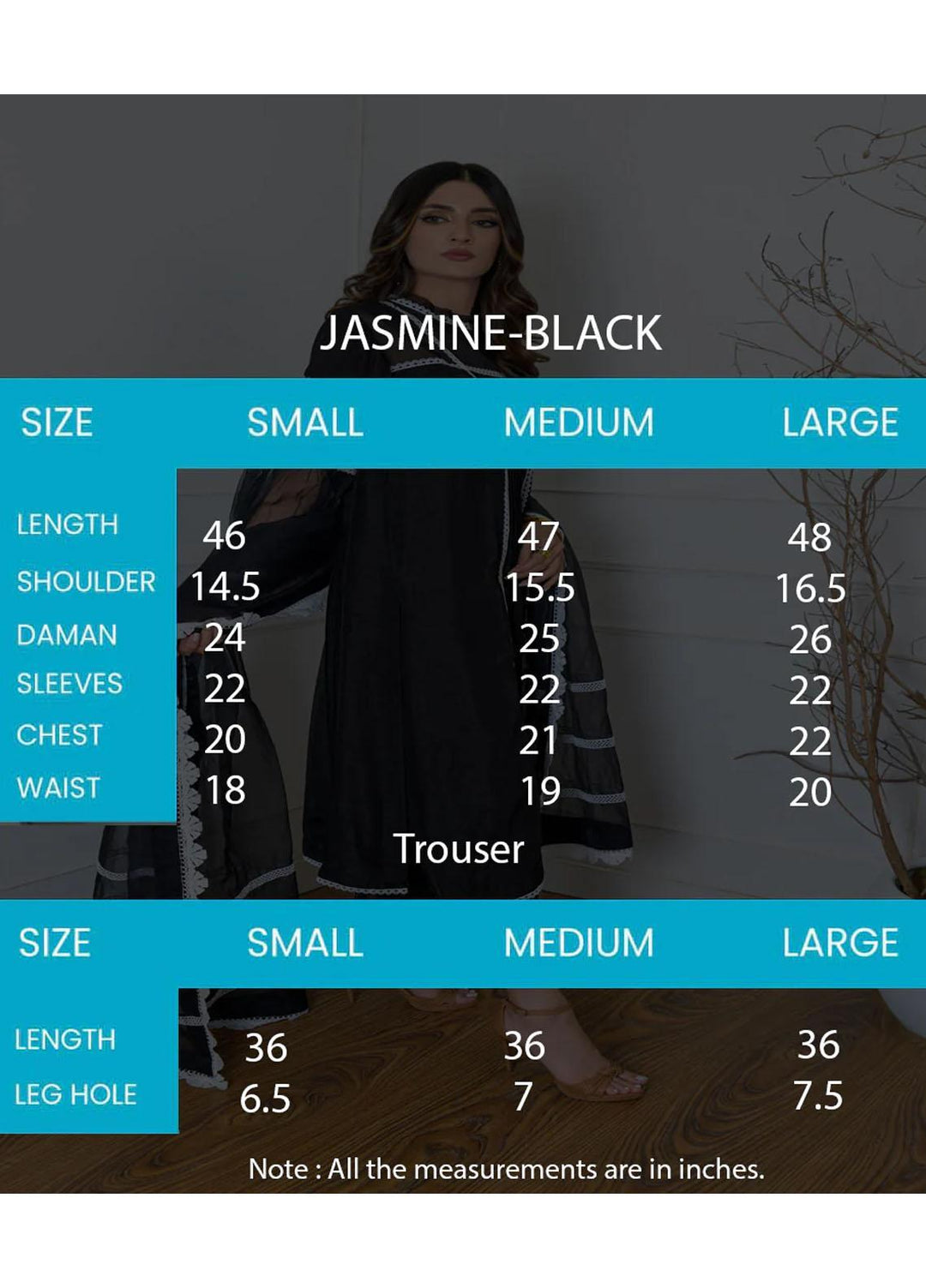 Jooray Kapray Pret Luxury  3 Piece Suit Jasmine Black