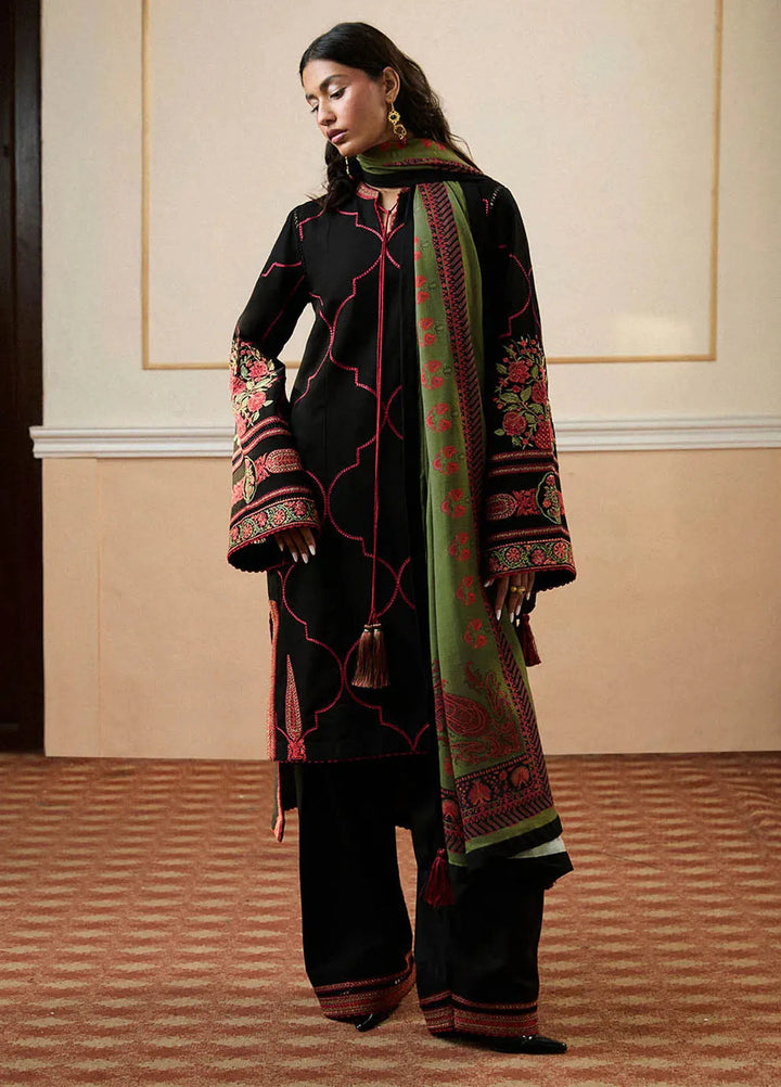 Jugnu by Hussain Rehar Embroidered Khaddar Suits Unstitched 3 Piece HRR24J Solstice - Winter Collection