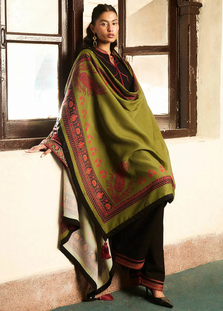 Jugnu by Hussain Rehar Embroidered Khaddar Suits Unstitched 3 Piece HRR24J Solstice - Winter Collection