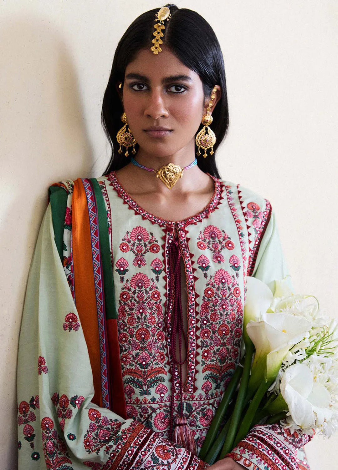 Jugnu by Hussain Rehar Embroidered Lawn Suit Unstitched 3 Piece HRR25JS D-01 Rupal - Summer Collection