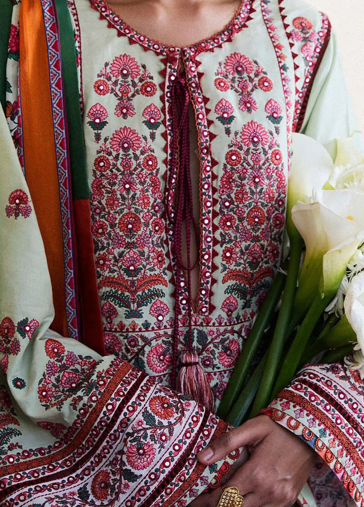 Jugnu by Hussain Rehar Embroidered Lawn Suit Unstitched 3 Piece HRR25JS D-01 Rupal - Summer Collection