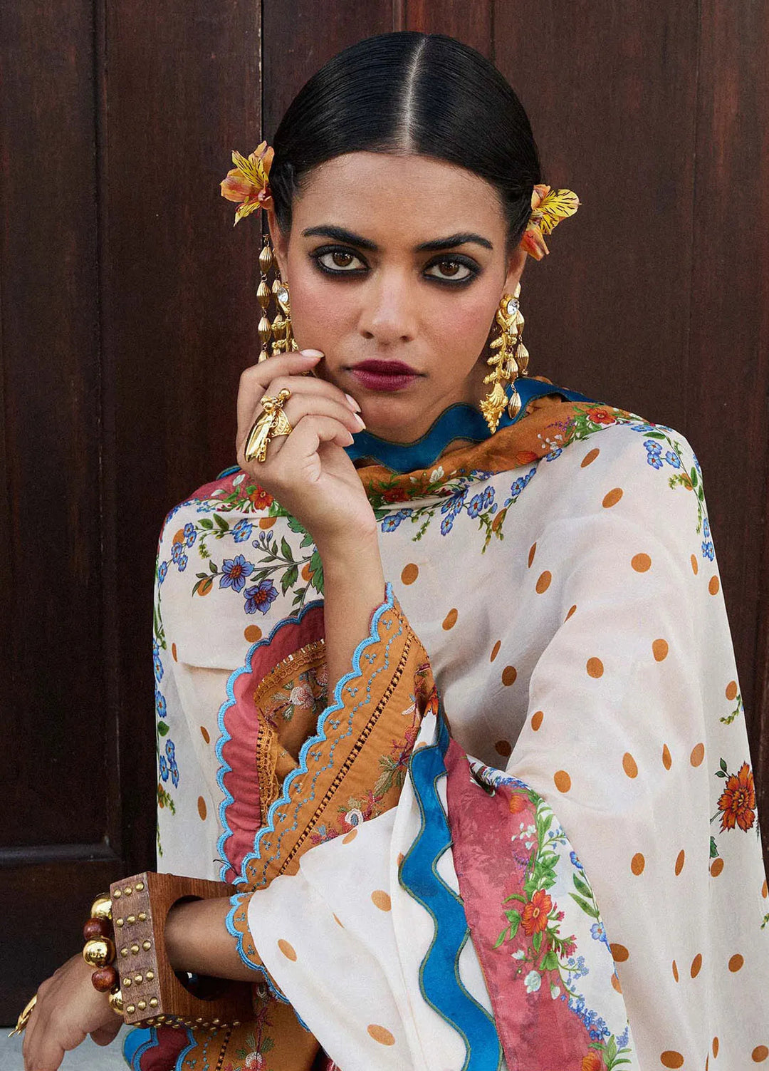 Jugnu by Hussain Rehar Embroidered Lawn Suit Unstitched 3 Piece HRR25JS D-02 Nal - Summer Collection