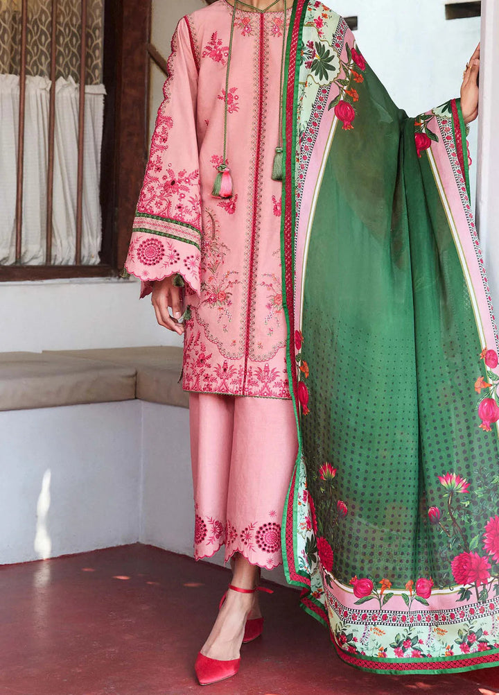 Jugnu by Hussain Rehar Embroidered Lawn Suit Unstitched 3 Piece HRR25JS D-04 Ravi - Summer Collection