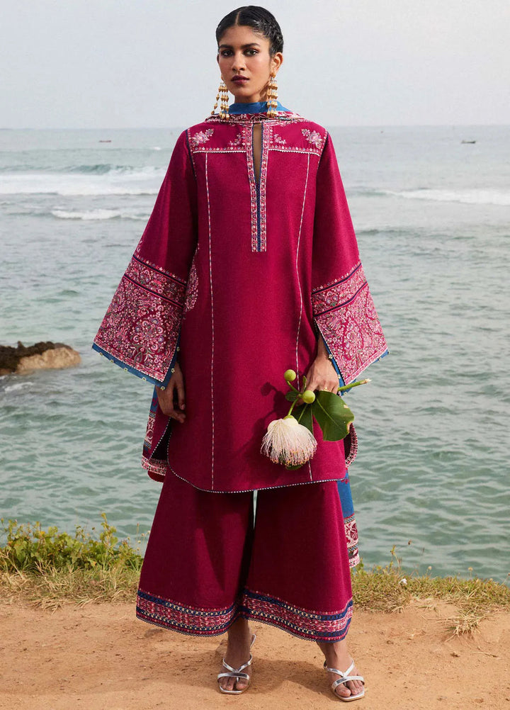 Jugnu by Hussain Rehar Embroidered Lawn Suit Unstitched 3 Piece HRR25JS D-05 Beas - Summer Collection