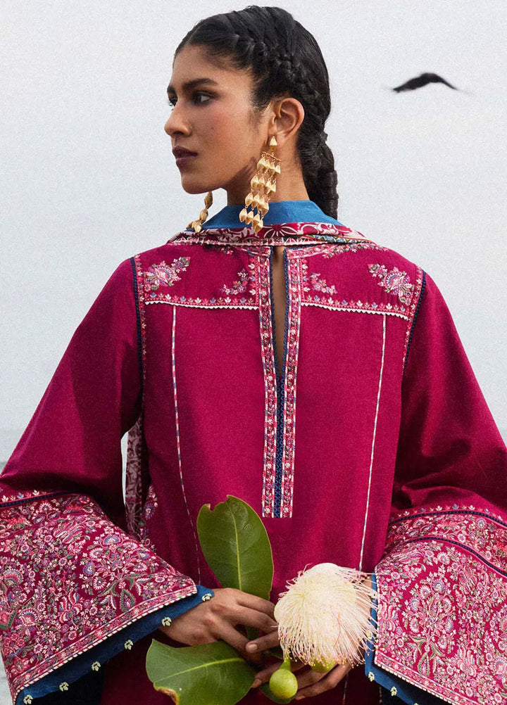 Jugnu by Hussain Rehar Embroidered Lawn Suit Unstitched 3 Piece HRR25JS D-05 Beas - Summer Collection