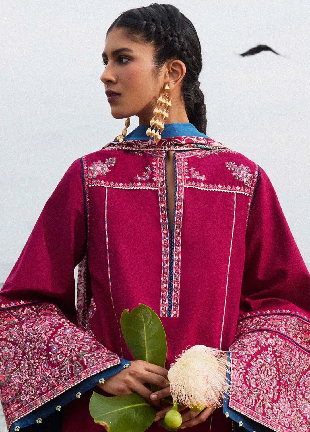 Jugnu by Hussain Rehar Embroidered Lawn Suit Unstitched 3 Piece HRR25JS D-05 Beas - Summer Collection