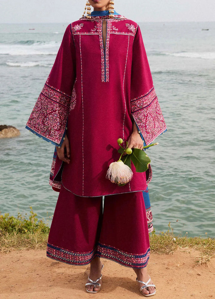 Jugnu by Hussain Rehar Embroidered Lawn Suit Unstitched 3 Piece HRR25JS D-05 Beas - Summer Collection