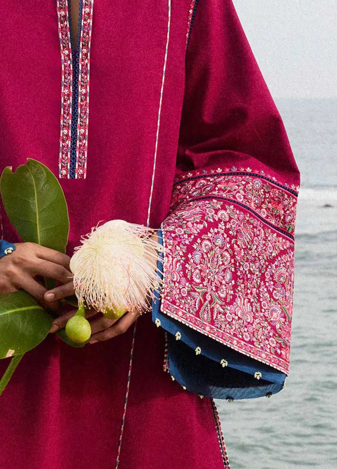 Jugnu by Hussain Rehar Embroidered Lawn Suit Unstitched 3 Piece HRR25JS D-05 Beas - Summer Collection