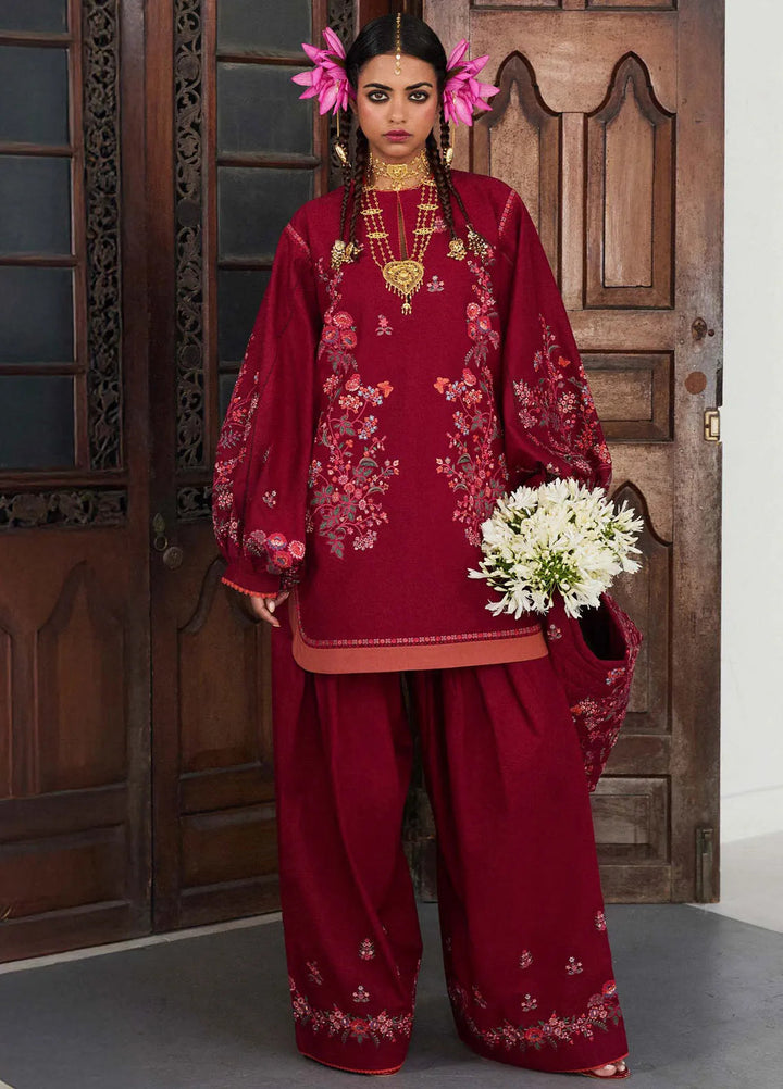 Jugnu by Hussain Rehar Embroidered Lawn Suit Unstitched 3 Piece HRR25JS D-06 Kunar - Summer Collection