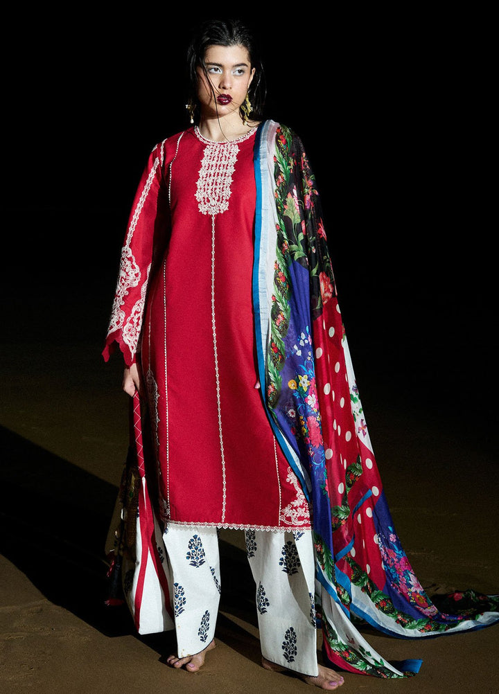 Jugnu by Hussain Rehar Embroidered Lawn Suits Unstitched 3 Piece HRR25JSS Ahiti - Summer Collection