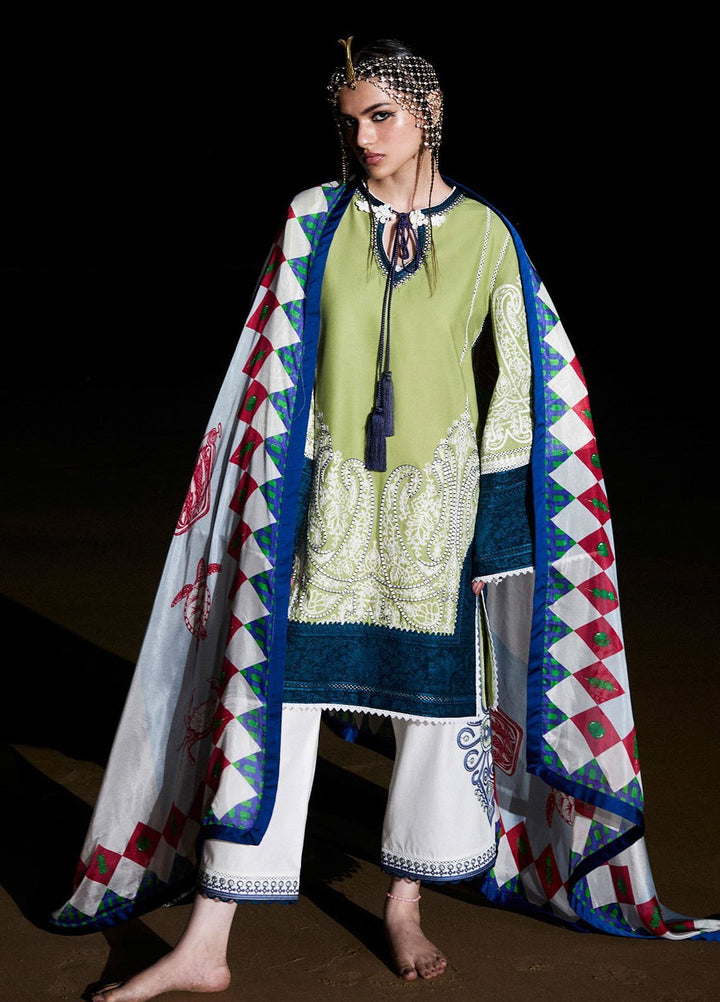 Jugnu by Hussain Rehar Embroidered Lawn Suits Unstitched 3 Piece HRR25JSS Bia - Summer Collection