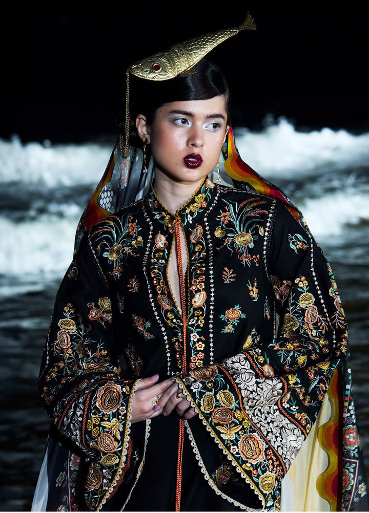 Jugnu by Hussain Rehar Embroidered Lawn Suits Unstitched 3 Piece HRR25JSS Gulbar - Summer Collection