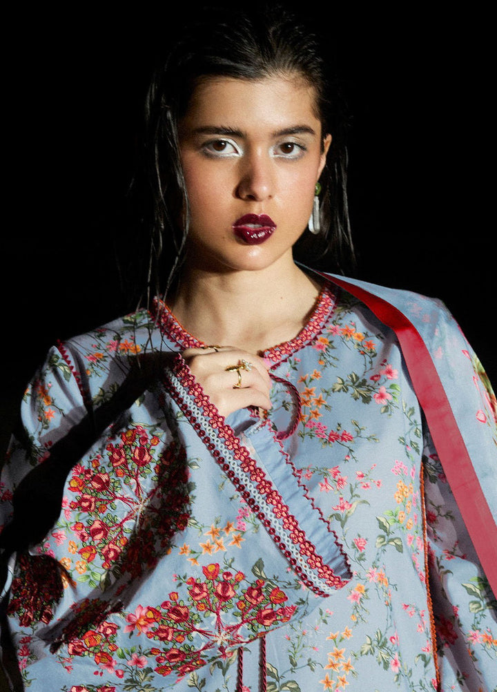 Jugnu by Hussain Rehar Embroidered Lawn Suits Unstitched 3 Piece HRR25JSS Nyami - Summer Collection
