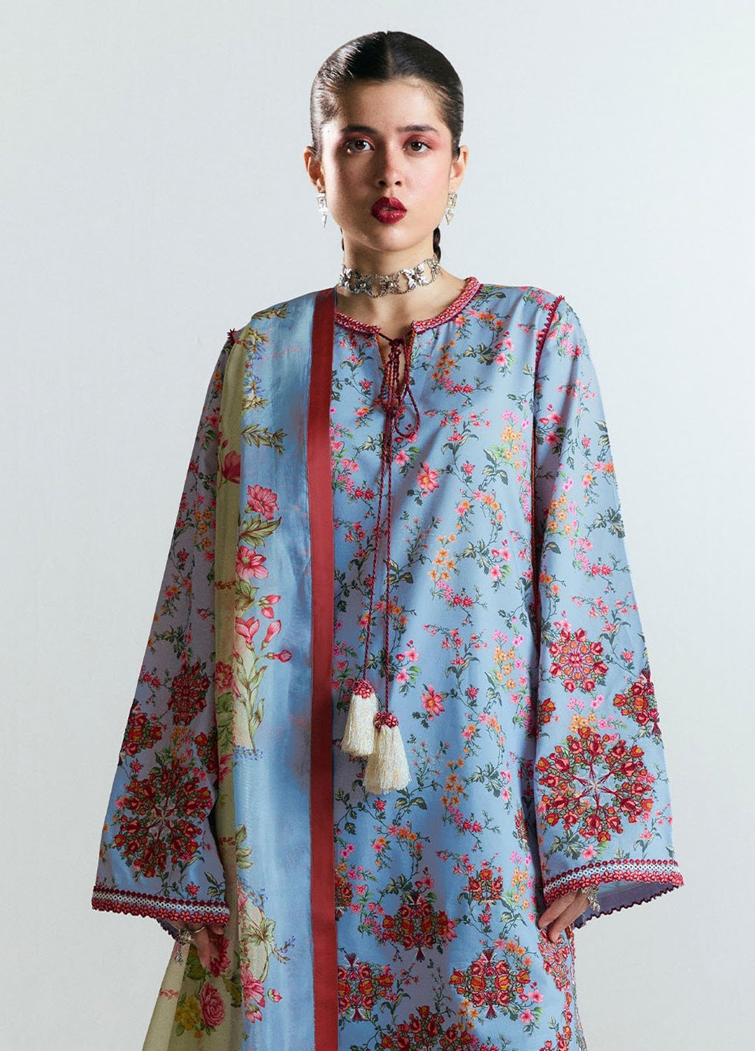 Jugnu by Hussain Rehar Embroidered Lawn Suits Unstitched 3 Piece HRR25JSS Nyami - Summer Collection