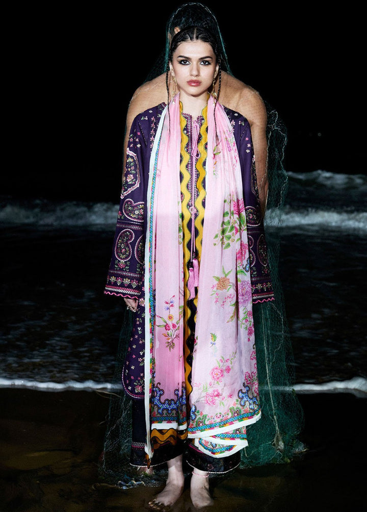 Jugnu by Hussain Rehar Embroidered Lawn Suits Unstitched 3 Piece HRR25JSS Sagar - Summer Collection