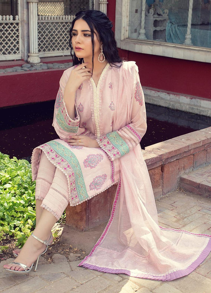 Kaara Luxury Pret Embroidered Khaadi 3 Piece Suit Ecrin Kr-659