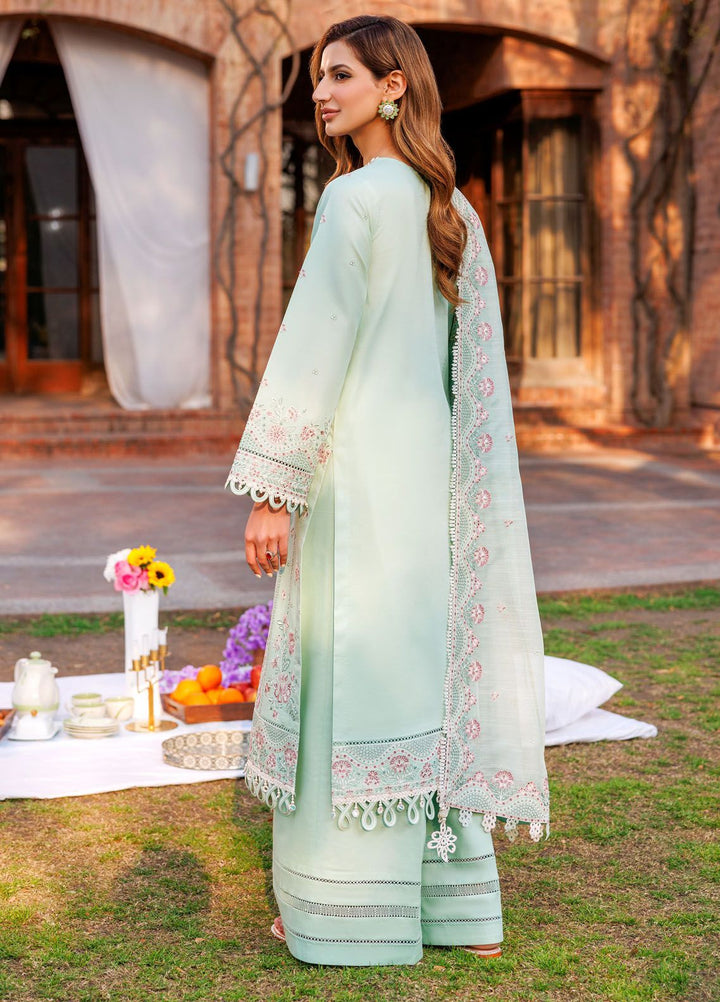 Kaavish By Farasha Embroidered Lawn Suits Unstitched 3 Piece FSH24K D-05 Whisper Mint - Festive Collection