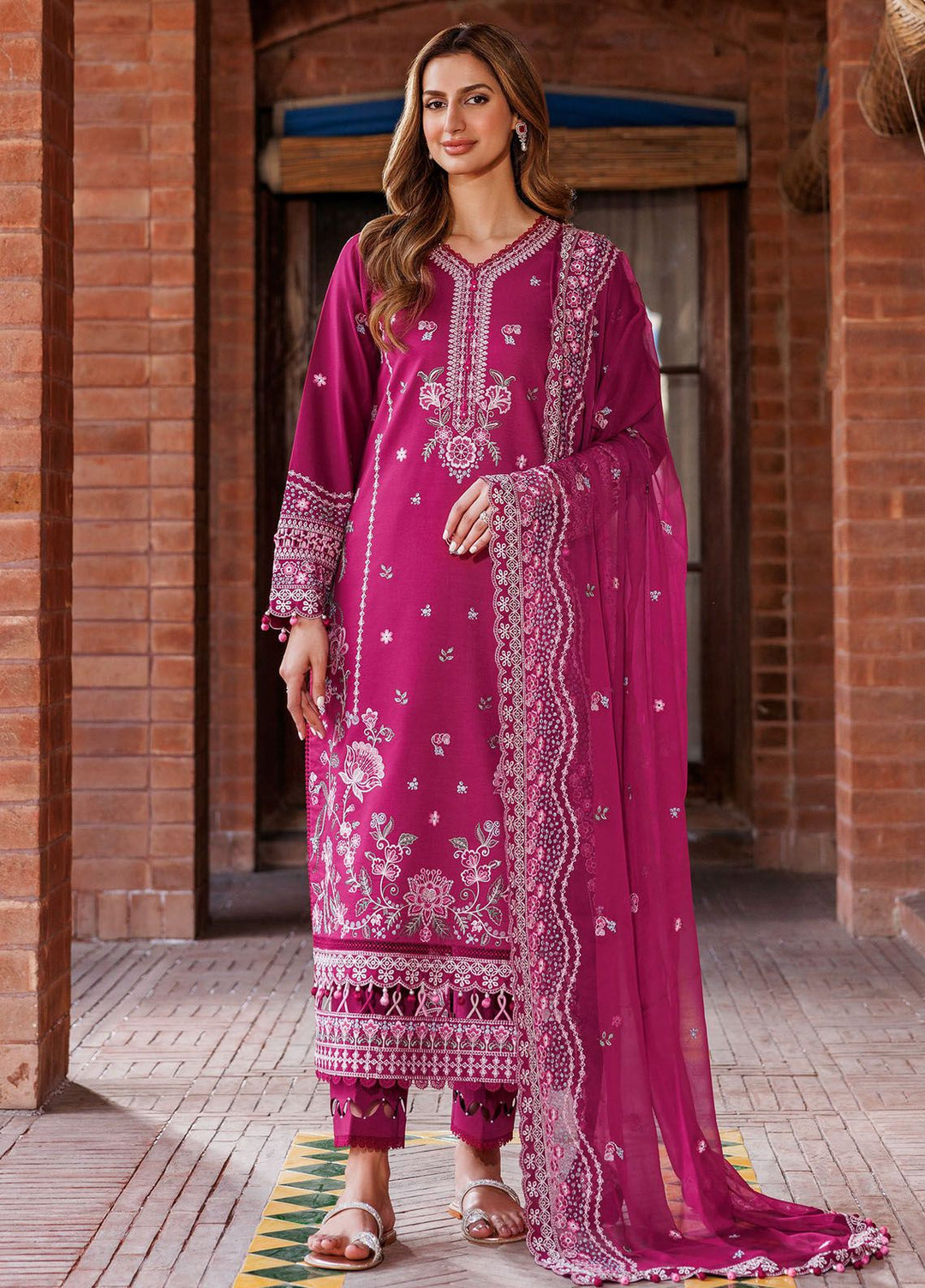Fsh Collection Kaavish By Farasha Embroidered Lawn Suits Unstitched 3 Piece FSH24K D ...
