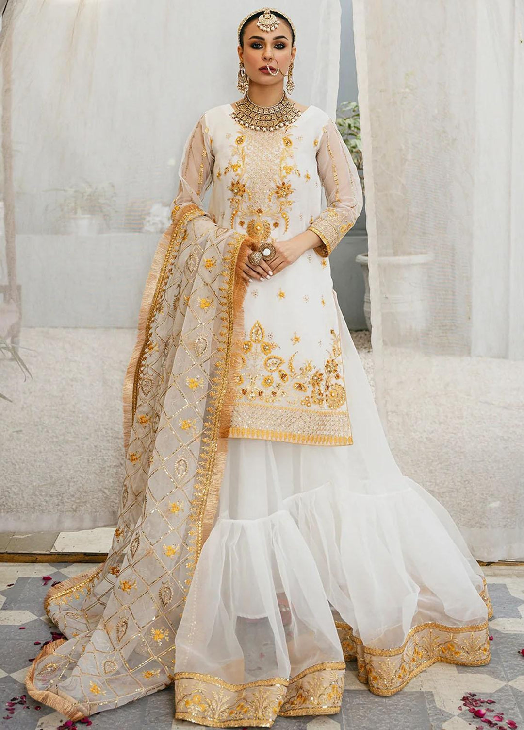 Kahani By Daud Abbas Embroidered Organza Suits Unstitched 3 Piece DA23K Tamana - Luxury Collection