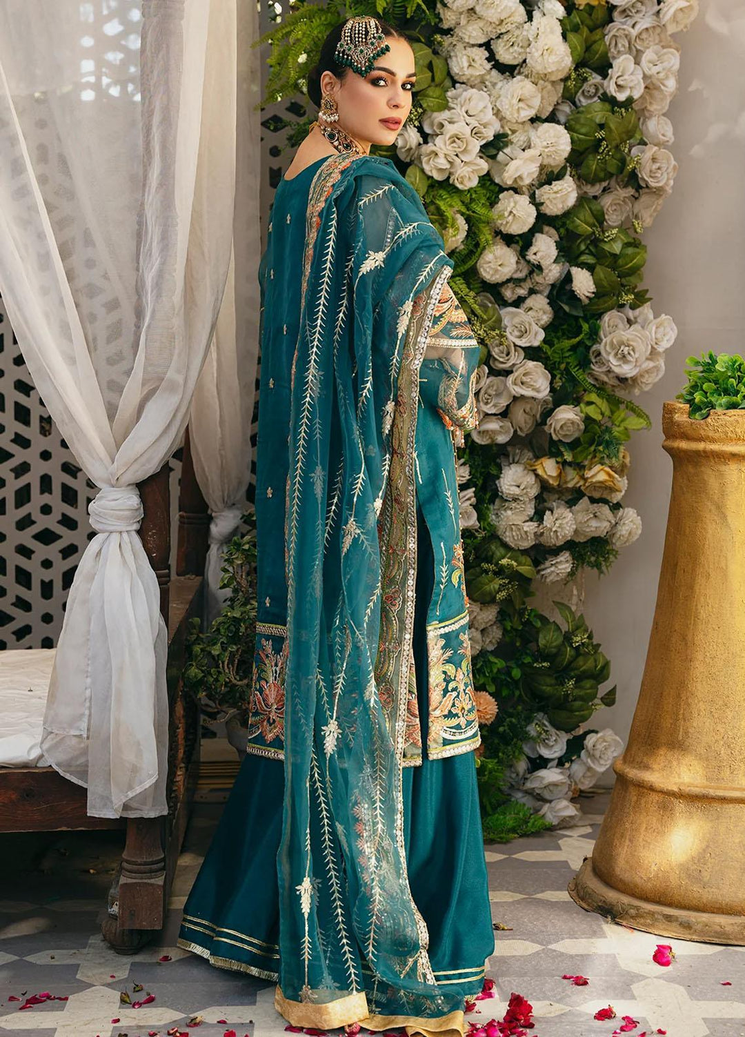 Kahani By Daud Abbas Embroidered Organza Suits Unstitched 3 Piece DA23K Khushboo - Luxury Collection