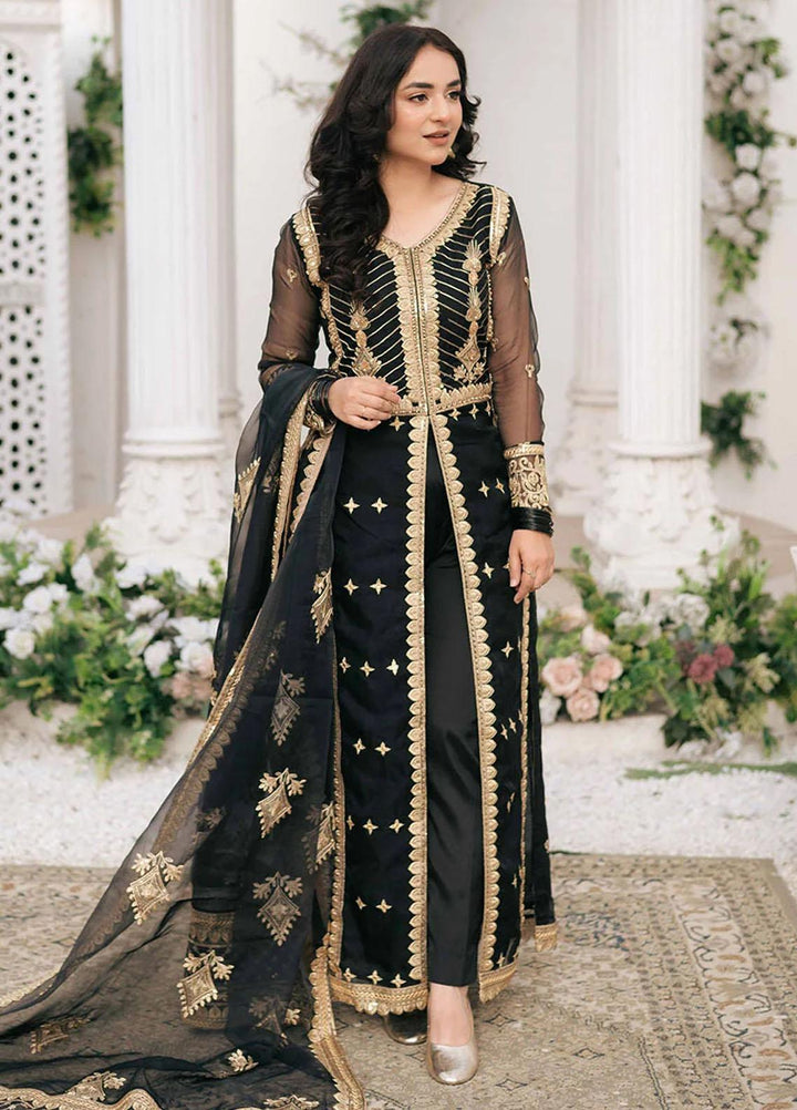 Kahani By Daud Abbas Embroidered Organza Suits Unstitched 3 Piece DA23K Wafa - Luxury Collection