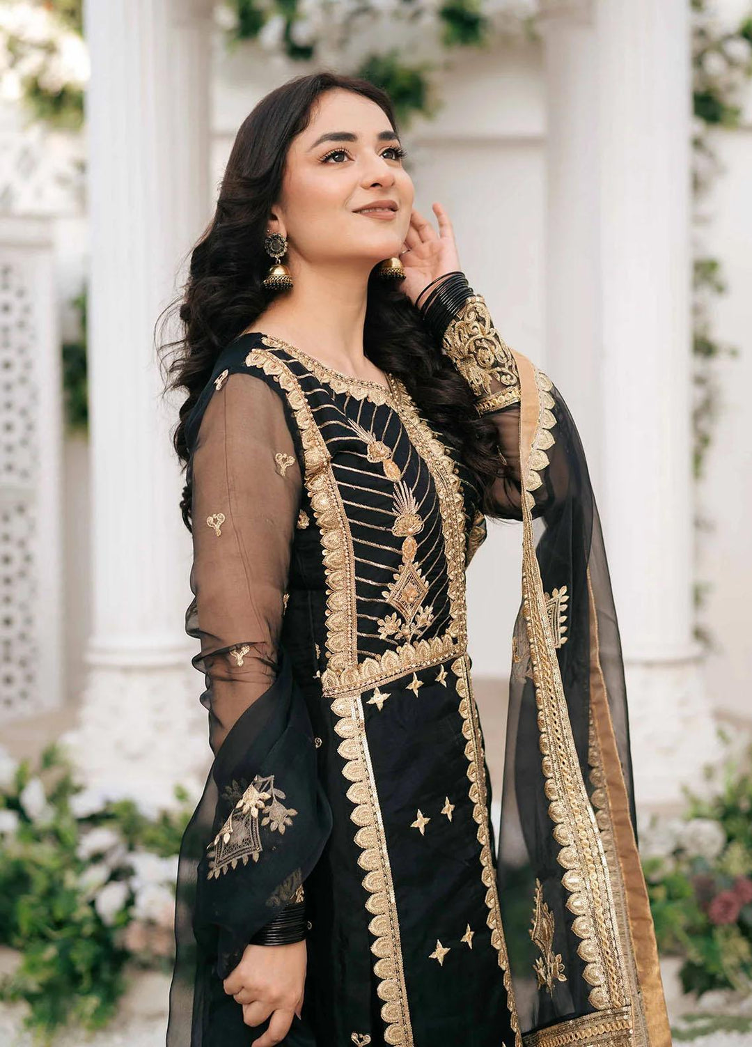Kahani By Daud Abbas Embroidered Organza Suits Unstitched 3 Piece DA23K Wafa - Luxury Collection