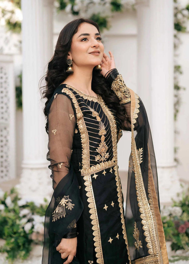 Kahani By Daud Abbas Embroidered Organza Suits Unstitched 3 Piece DA23K Wafa - Luxury Collection