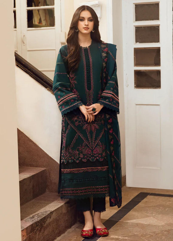 Kahani By Gisele Embroidered Khaddar Suits Unstitched 3 Piece GL23K Gladiolus Green - Winter Collection