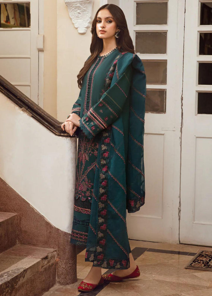 Kahani By Gisele Embroidered Khaddar Suits Unstitched 3 Piece GL23K Gladiolus Green - Winter Collection