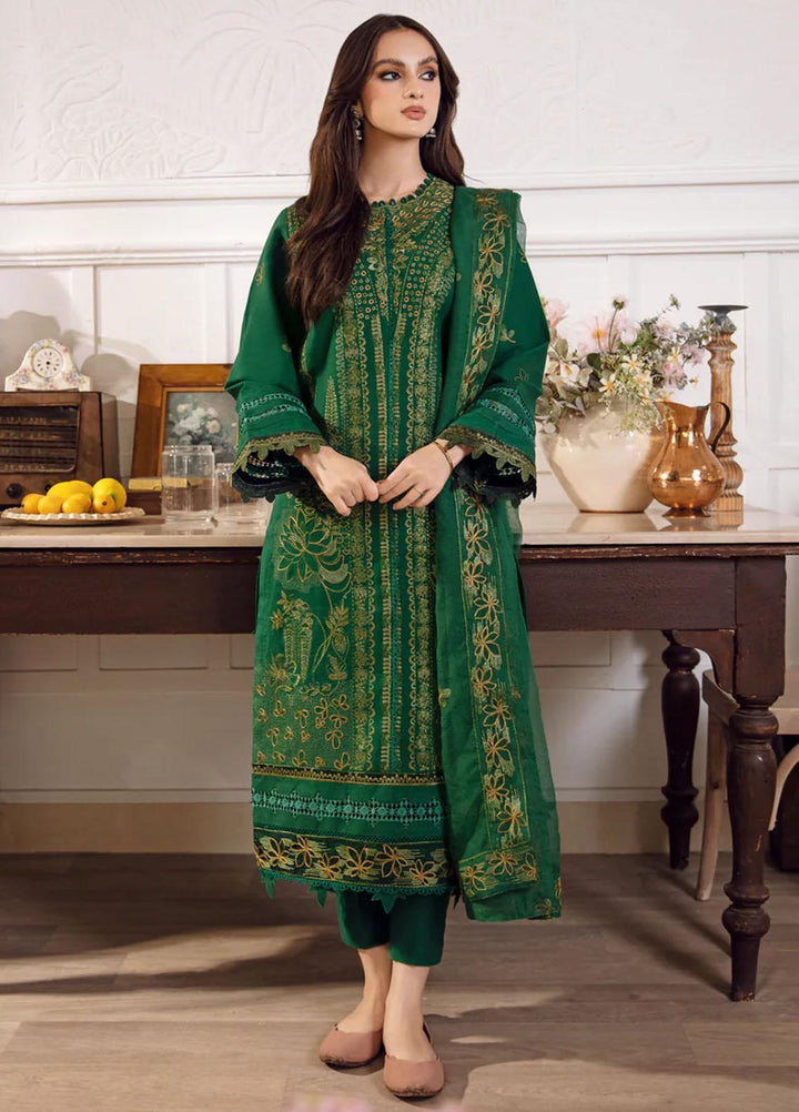 Kahani By Gisele Embroidered Khaddar Suits Unstitched 3 Piece GL23K Green Sorbet - Winter Collection