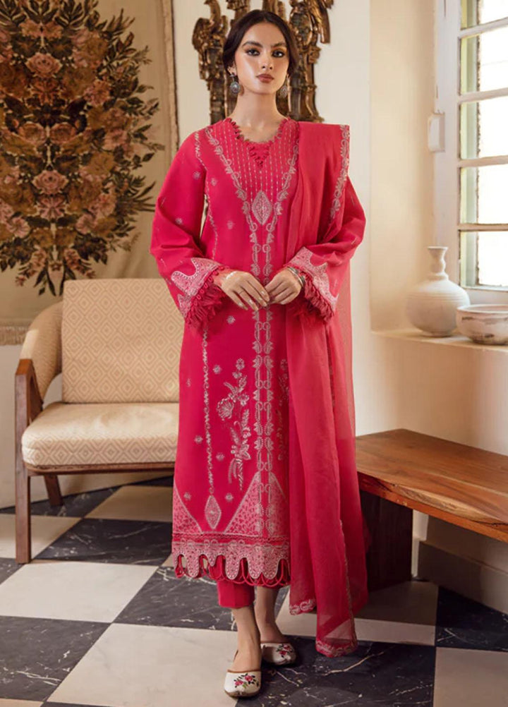 Kahani By Gisele Embroidered Khaddar Suits Unstitched 3 Piece GL23K Pink Mellow - Winter Collection