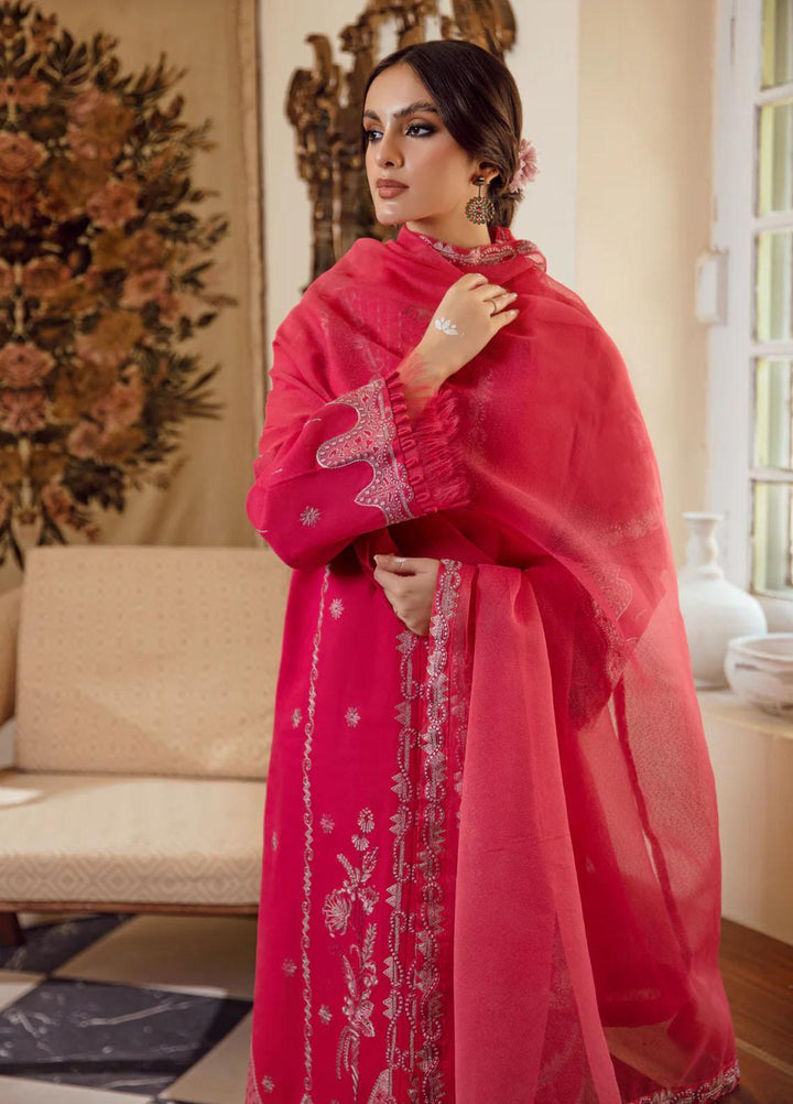 Kahani By Gisele Embroidered Khaddar Suits Unstitched 3 Piece GL23K Pink Mellow - Winter Collection