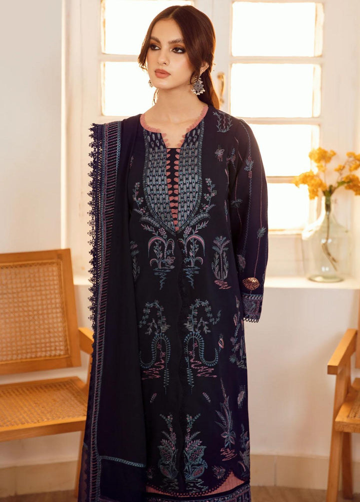 Kahani By Gisele Embroidered Khaddar Suits Unstitched 3 Piece GL23K Teal Voyage - Winter Collection
