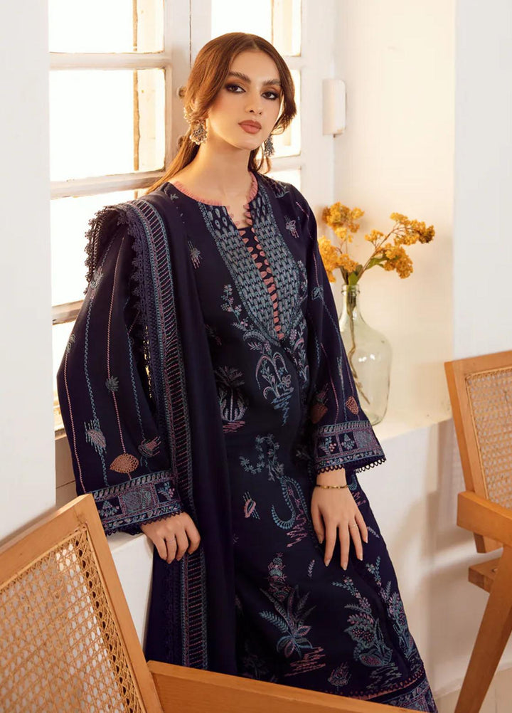 Kahani By Gisele Embroidered Khaddar Suits Unstitched 3 Piece GL23K Teal Voyage - Winter Collection