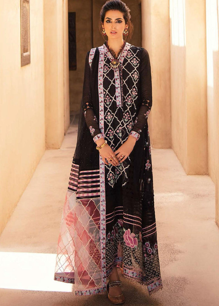 Kahani by Mushq Embroidered Cotton Net Suits Unstitched 3 Piece MQ22K MLF22 01 - Luxury Collection