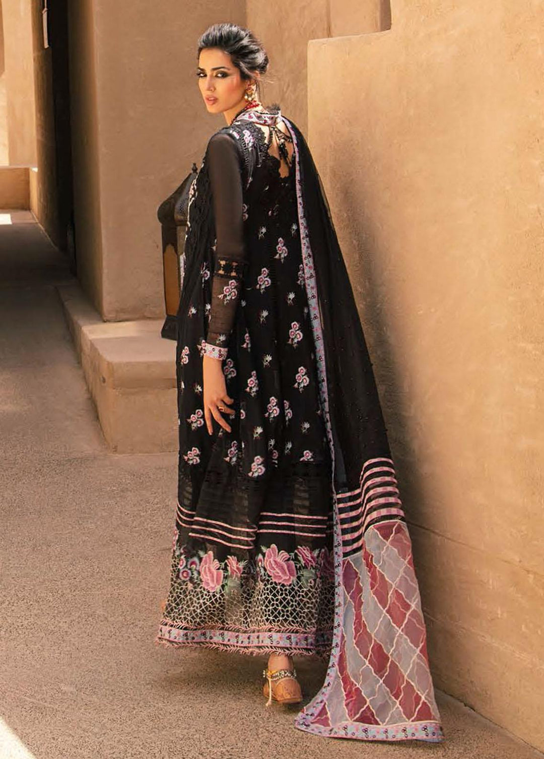 Kahani by Mushq Embroidered Cotton Net Suits Unstitched 3 Piece MQ22K MLF22 01 - Luxury Collection