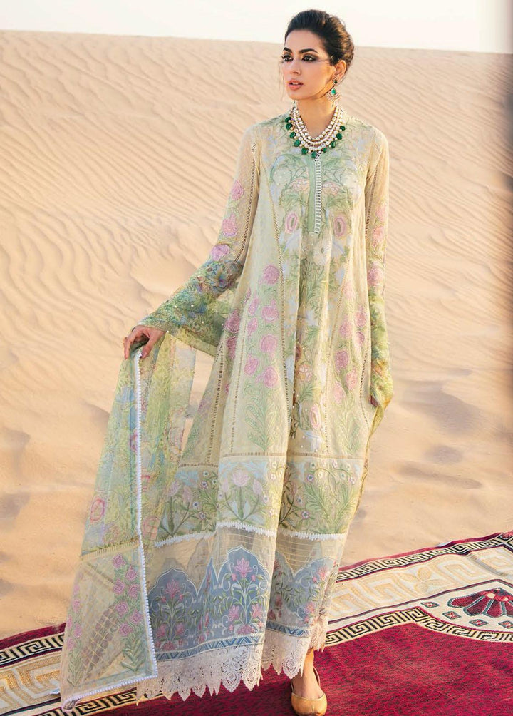 Kahani by Mushq Embroidered Cotton Net Suits Unstitched 3 Piece MQ22K MLF22 02 - Luxury Collection