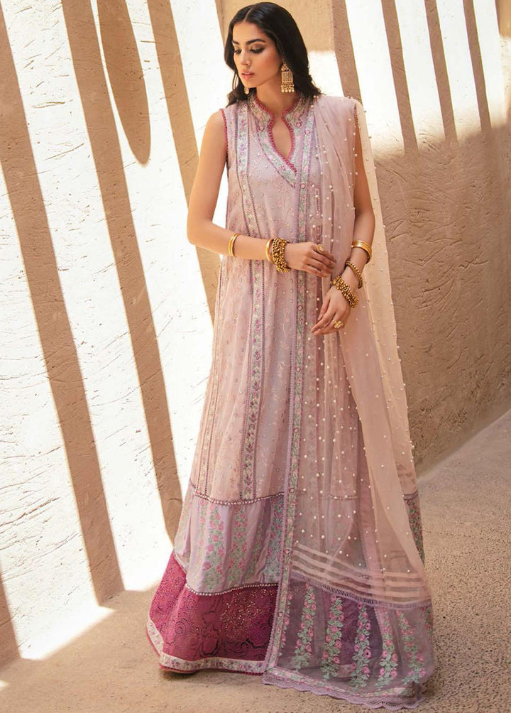 Kahani by Mushq Embroidered Cotton Net Suits Unstitched 3 Piece MQ22K MLF22 03 - Luxury Collection