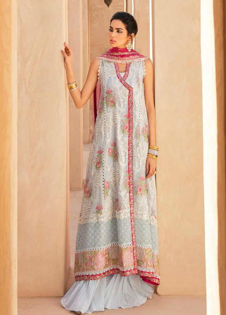 Kahani by Mushq Embroidered Cotton Net Suits Unstitched 3 Piece MQ22K MLF22 04 - Luxury Collection