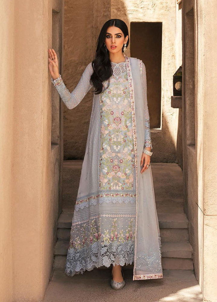 Kahani by Mushq Embroidered Cotton Net Suits Unstitched 3 Piece MQ22K MLF22 05 - Luxury Collection