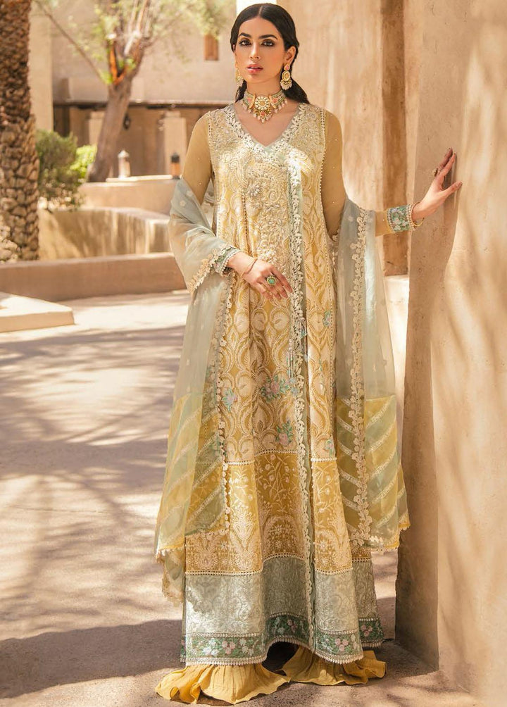Kahani by Mushq Embroidered Cotton Net Suits Unstitched 3 Piece MQ22K MLF22 06 - Luxury Collection