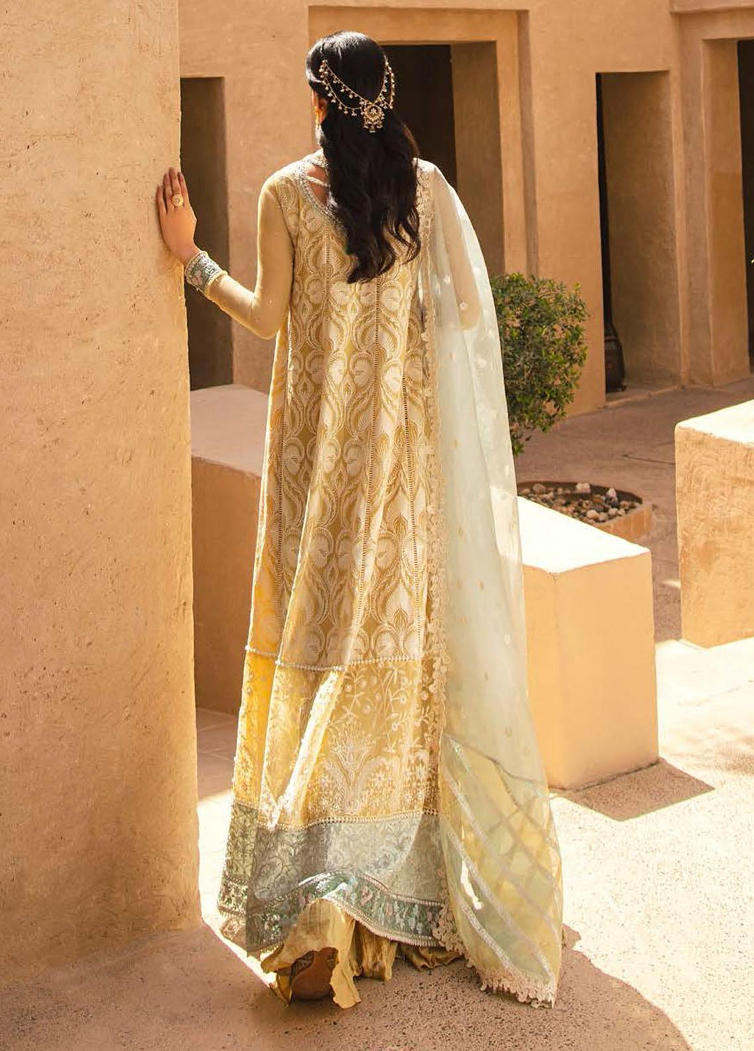 Kahani by Mushq Embroidered Cotton Net Suits Unstitched 3 Piece MQ22K MLF22 06 - Luxury Collection