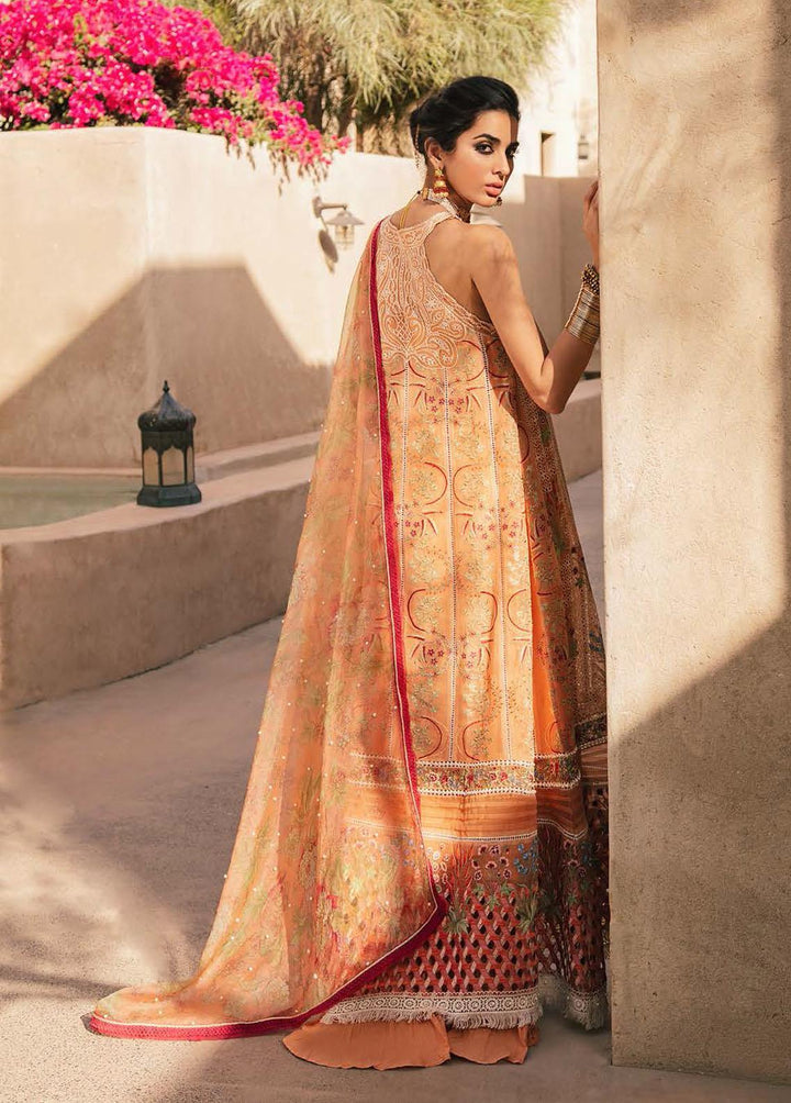 Kahani by Mushq Embroidered Cotton Net Suits Unstitched 3 Piece MQ22K MLF22 07 - Luxury Collection